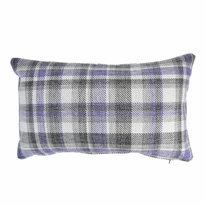 絕版商品-西班牙進口布料.特價腰枕-格紋紫