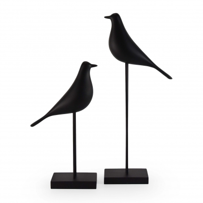藝術擺件-黑色小鳥飾品組